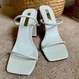 White Billini Heels